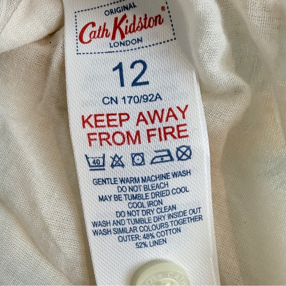 Cath Kidston Yellow Floral Linen Blend Mini Dress UK12/US8 - Picture 5 of 10